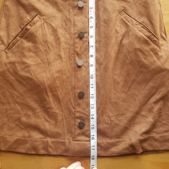 Jolt Brown Suede Mini Skirt Size 7 - Picture 8 of 9